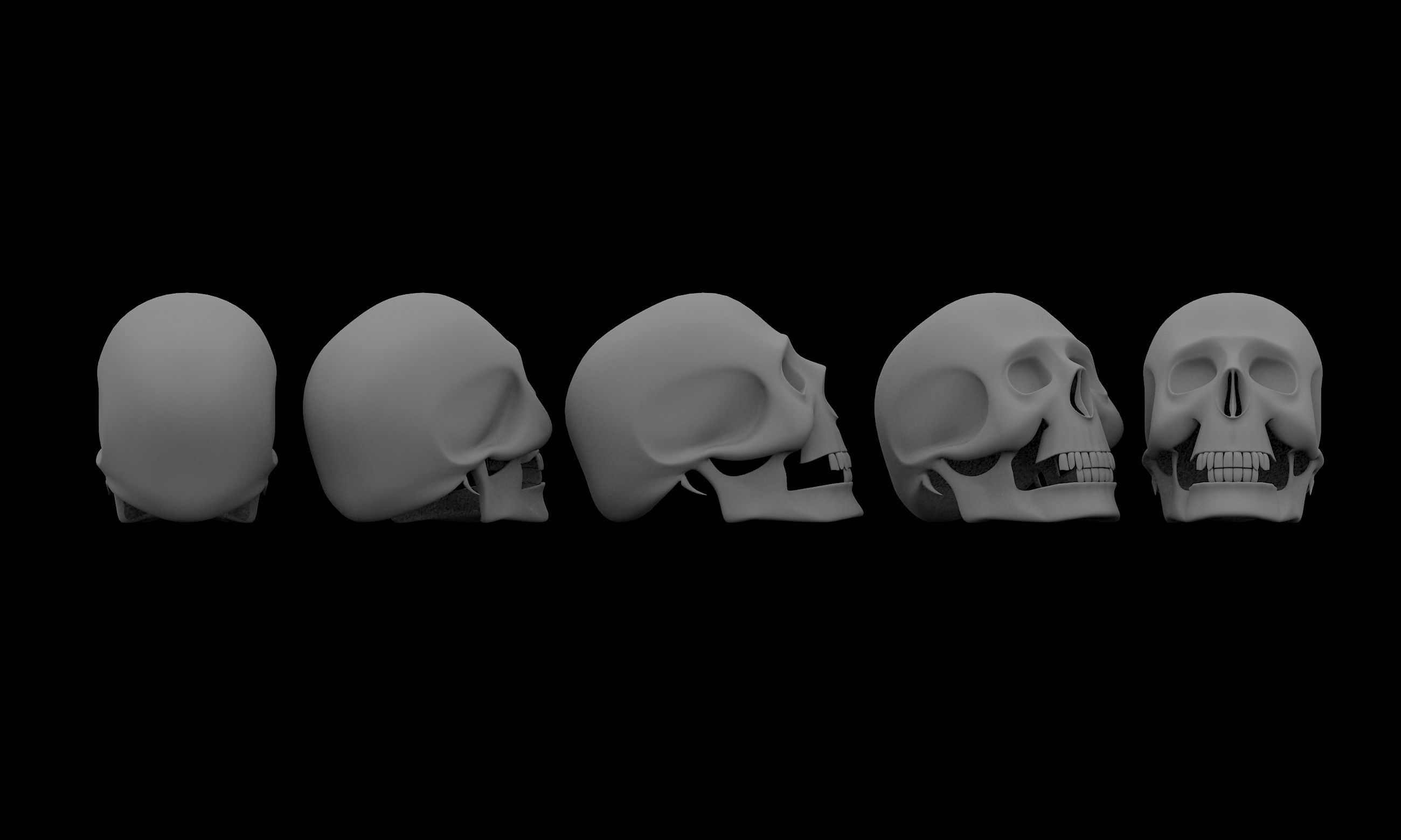 Skull golden - gold Free 3D print model_2