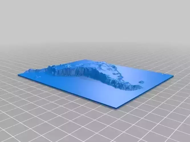 South America Map Free 3D print model