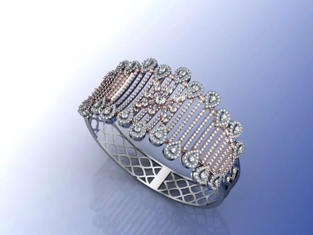 Diamond Bracelet 3D print model_0
