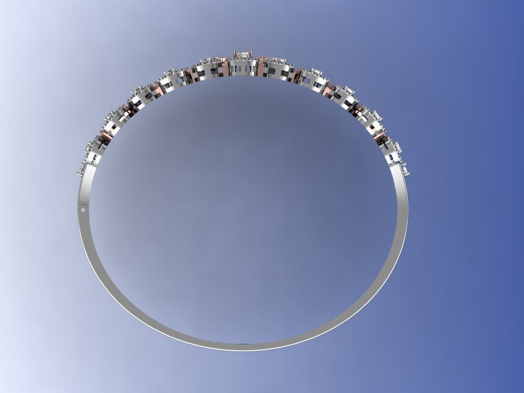 Diamond Bracelet 3D print model_2