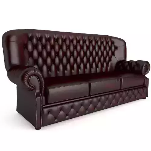 Monks leather Chesterfield