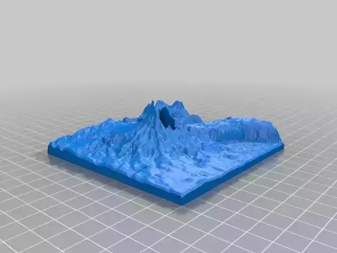 PNG Volcano Map Free 3D print model