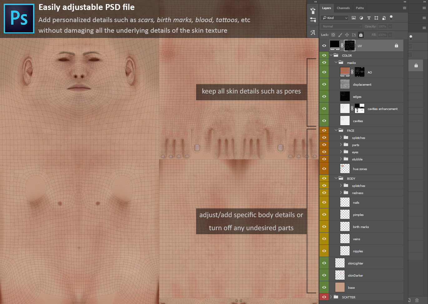 Average Male Body  Low-poly 3D model_57