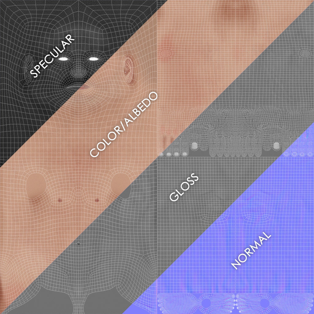 Average Male Body  Low-poly 3D model_56