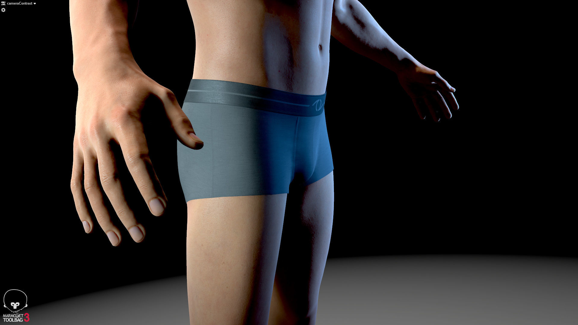 Average Male Body  Low-poly 3D model_24