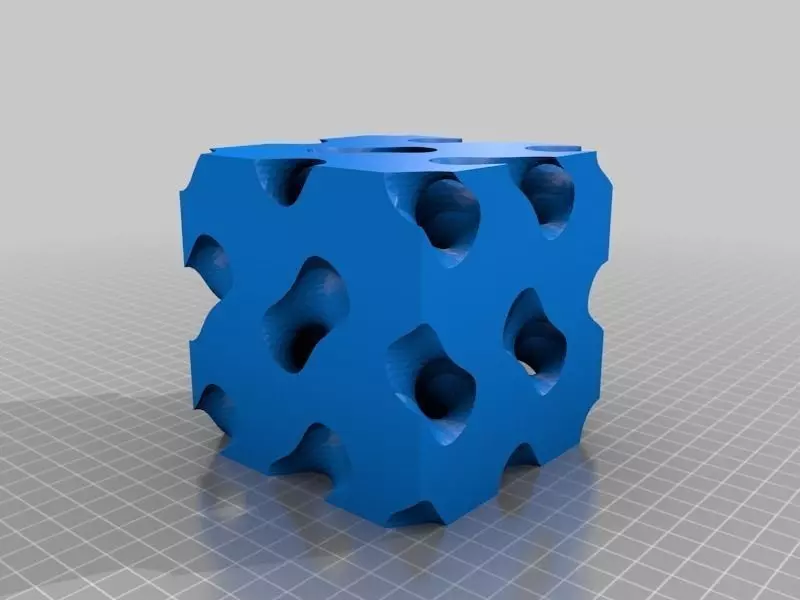 Gyroid Fixed Free 3D print model_0
