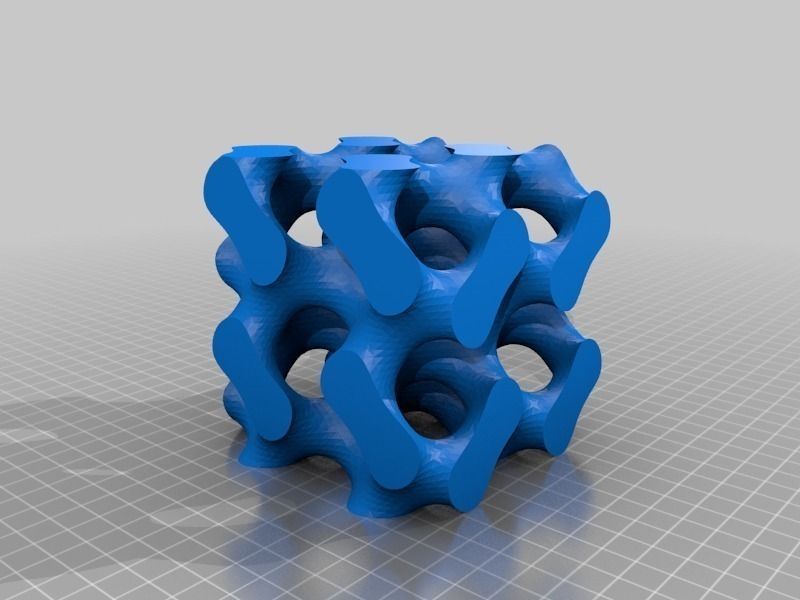 Gyroid Fixed Free 3D print model_1