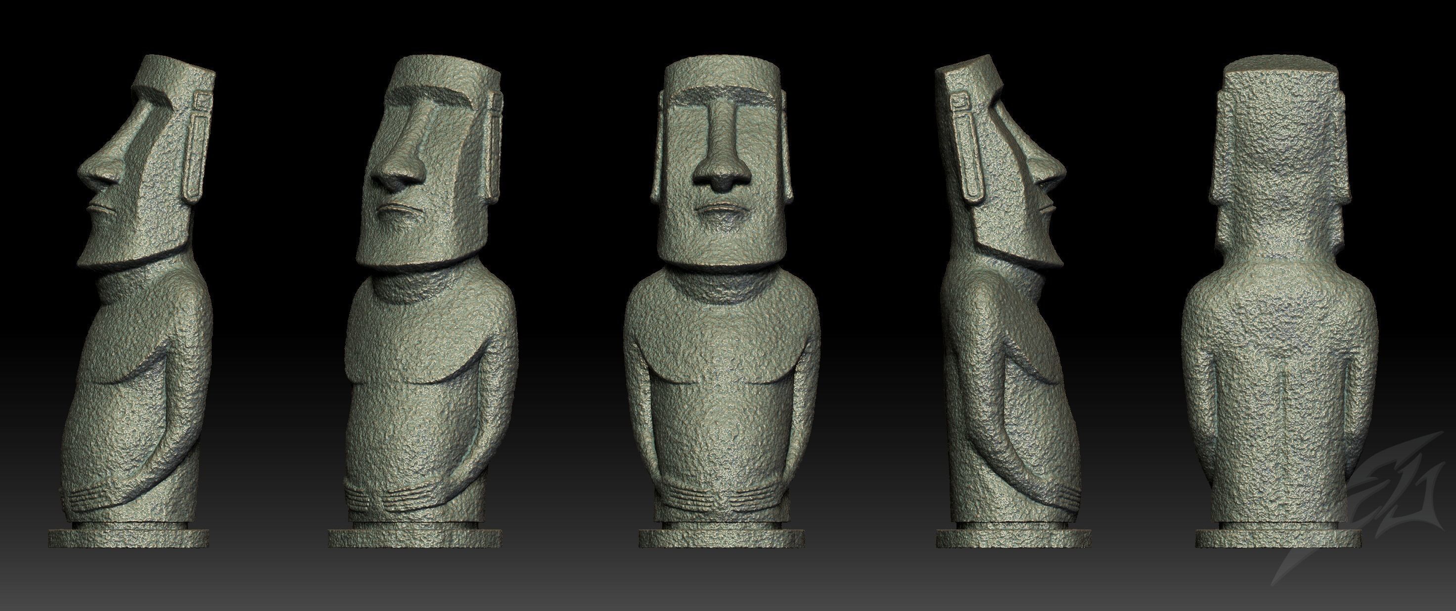 Moai statue - Easter Island  3D print model_1