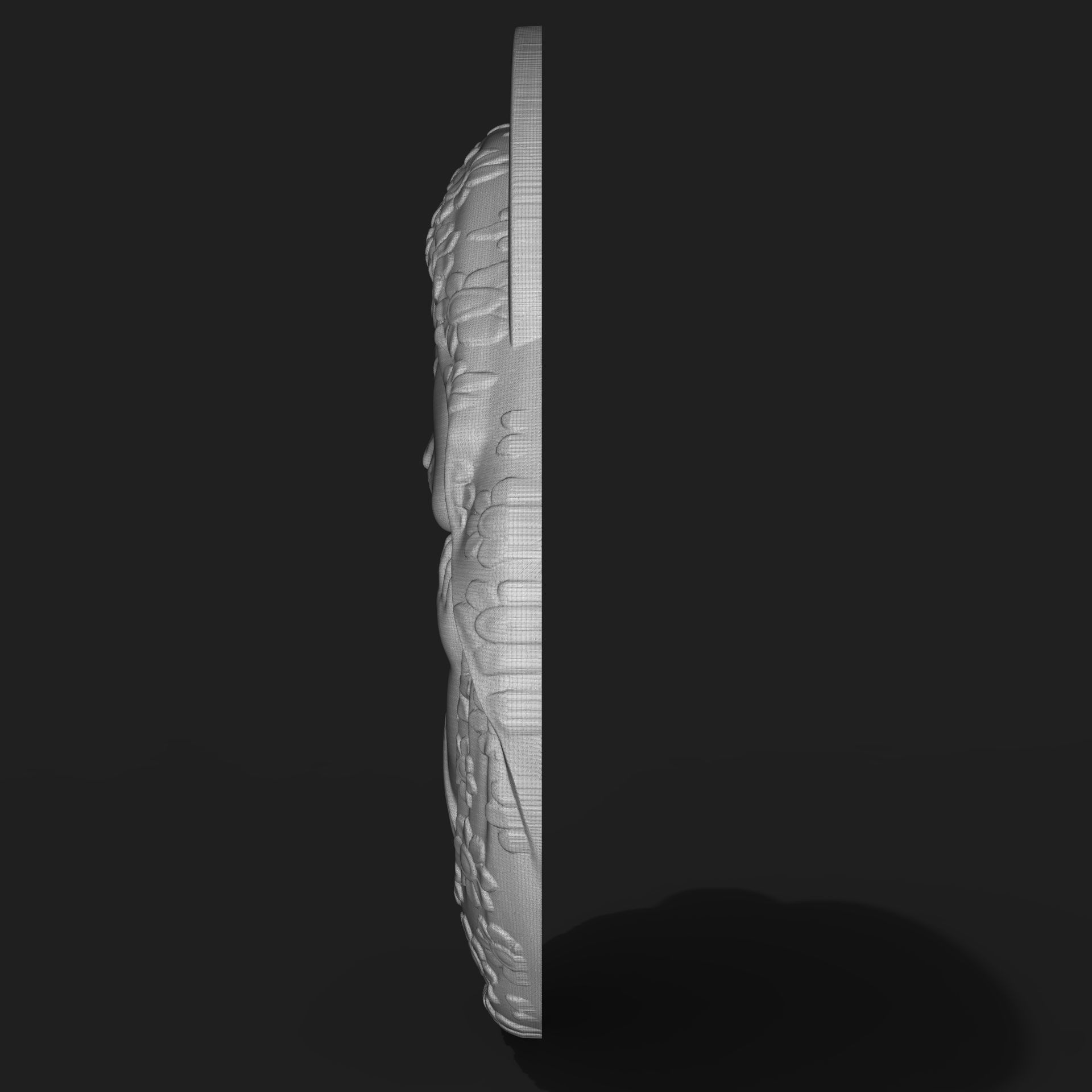 Mary and Jesus child pendant 3D print model_11