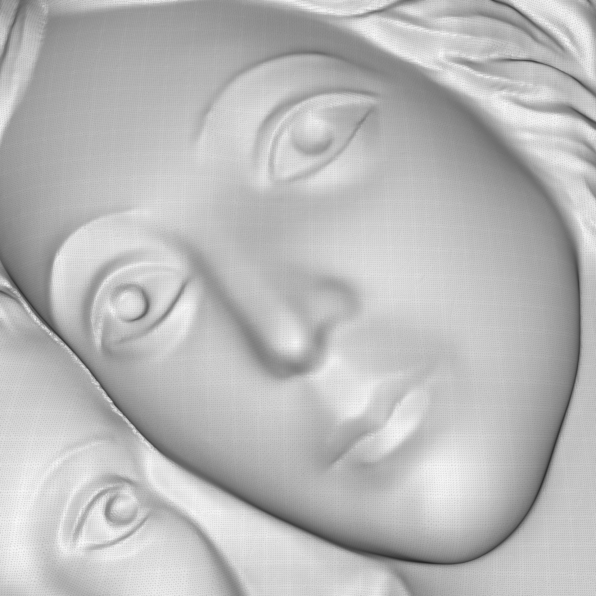 Mary and Jesus child pendant 3D print model_14