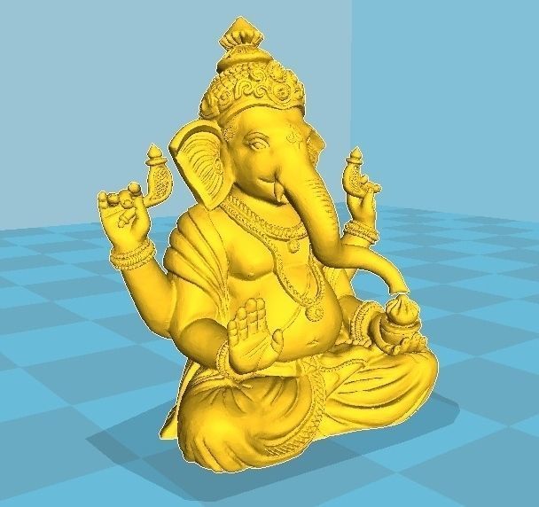 GANESHA SILVER CAST MODEL 3D print model_1