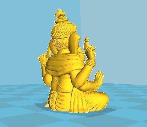 GANESHA SILVER CAST MODEL 3D print model_2