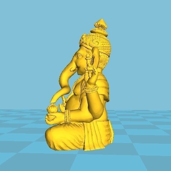 GANESHA SILVER CAST MODEL 3D print model_3
