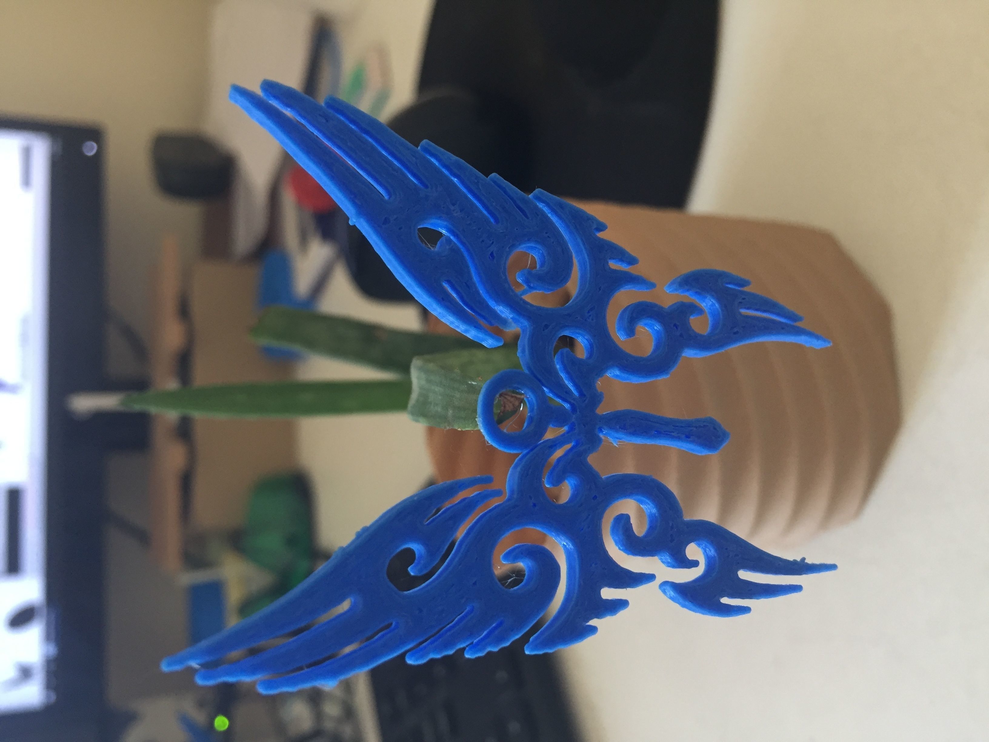 Pendant butterfly 3D print model_2