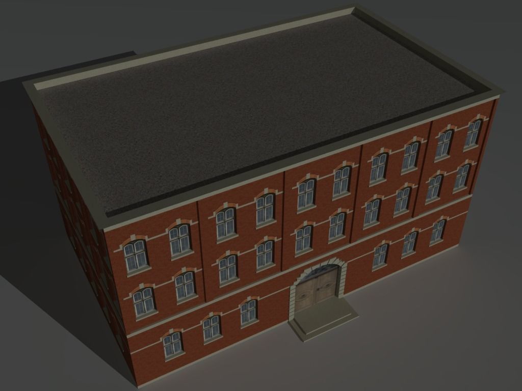 Factory Building Set 1 Low-poly 3D model_20