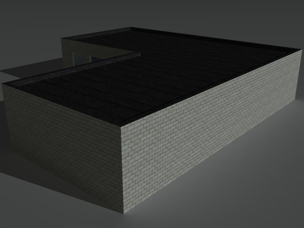 Factory Building Set 1 Low-poly 3D model_2