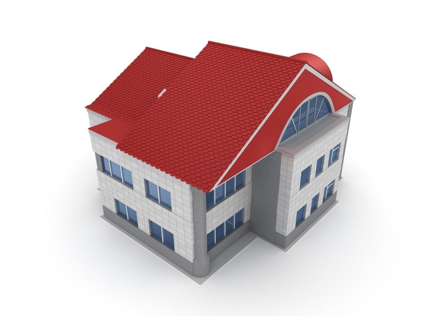 Animated process of house building  3D model_9