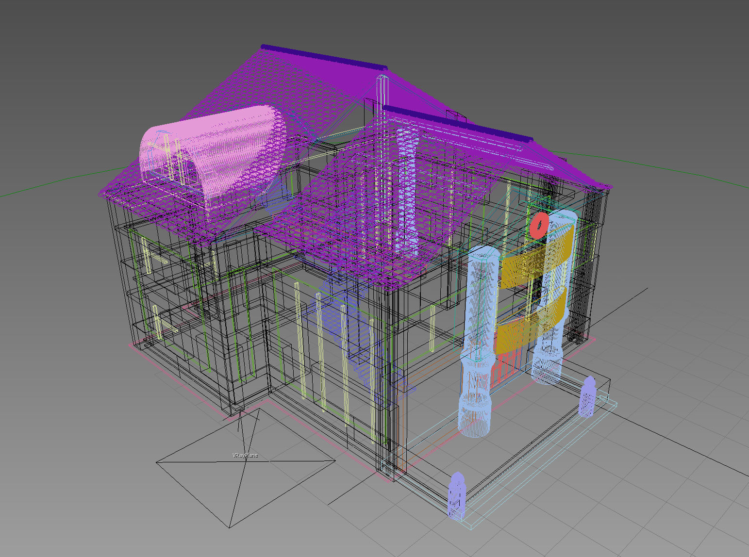 Animated process of house building  3D model_13