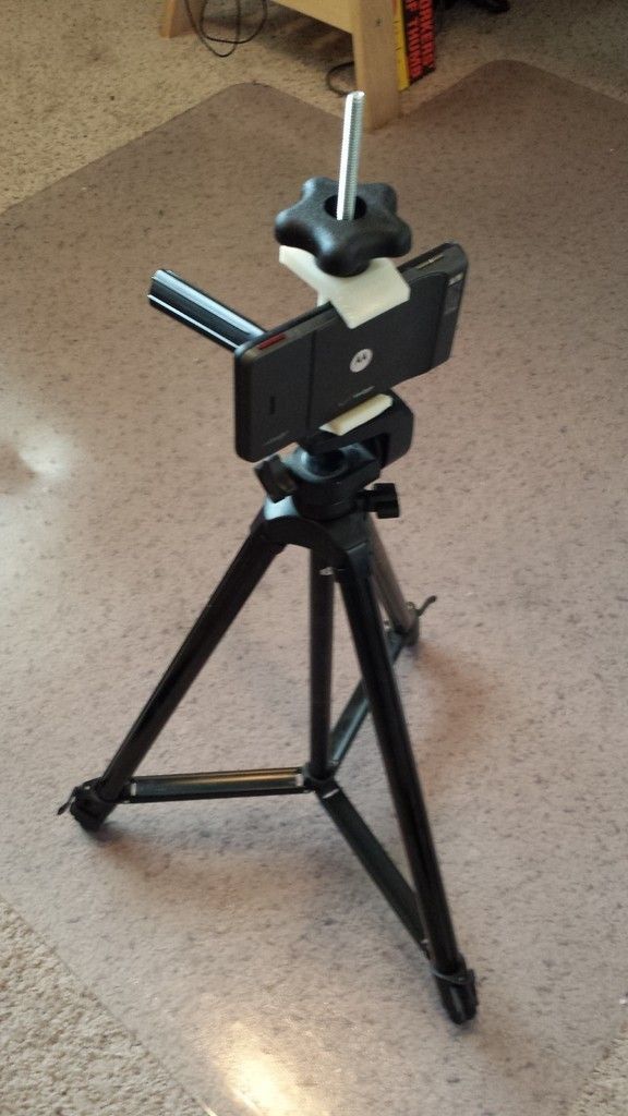 Adjustable Tripod Phone Mount Free 3D print model_3