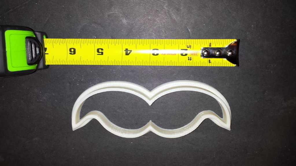 Mustache Cookie Cutter Free 3D print model_3