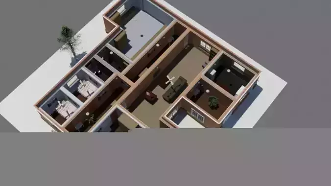 House with interiors Model 21