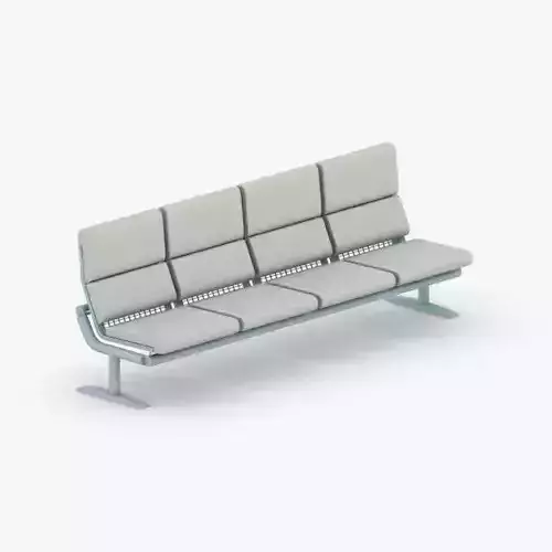 0744 - Public Seating Low-poly 3D model