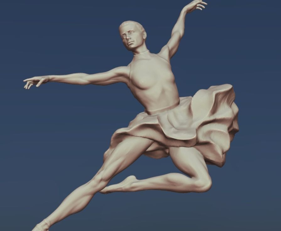 A Dancer ballet 3D print model