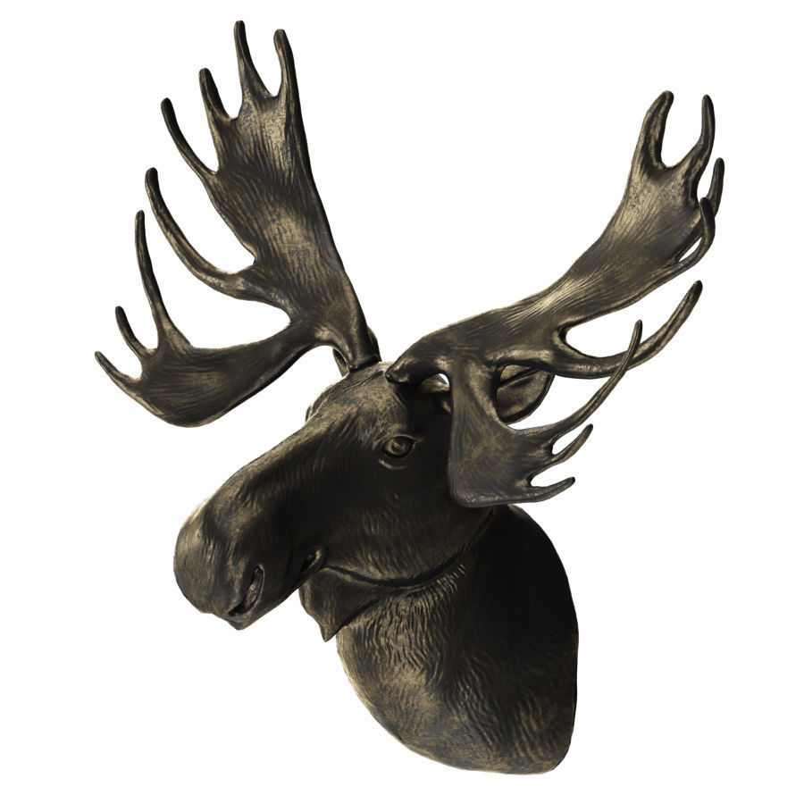 Elks head 3D model_3