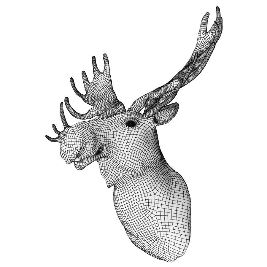 Elks head 3D model_7