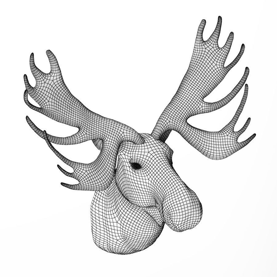 Elks head 3D model_8
