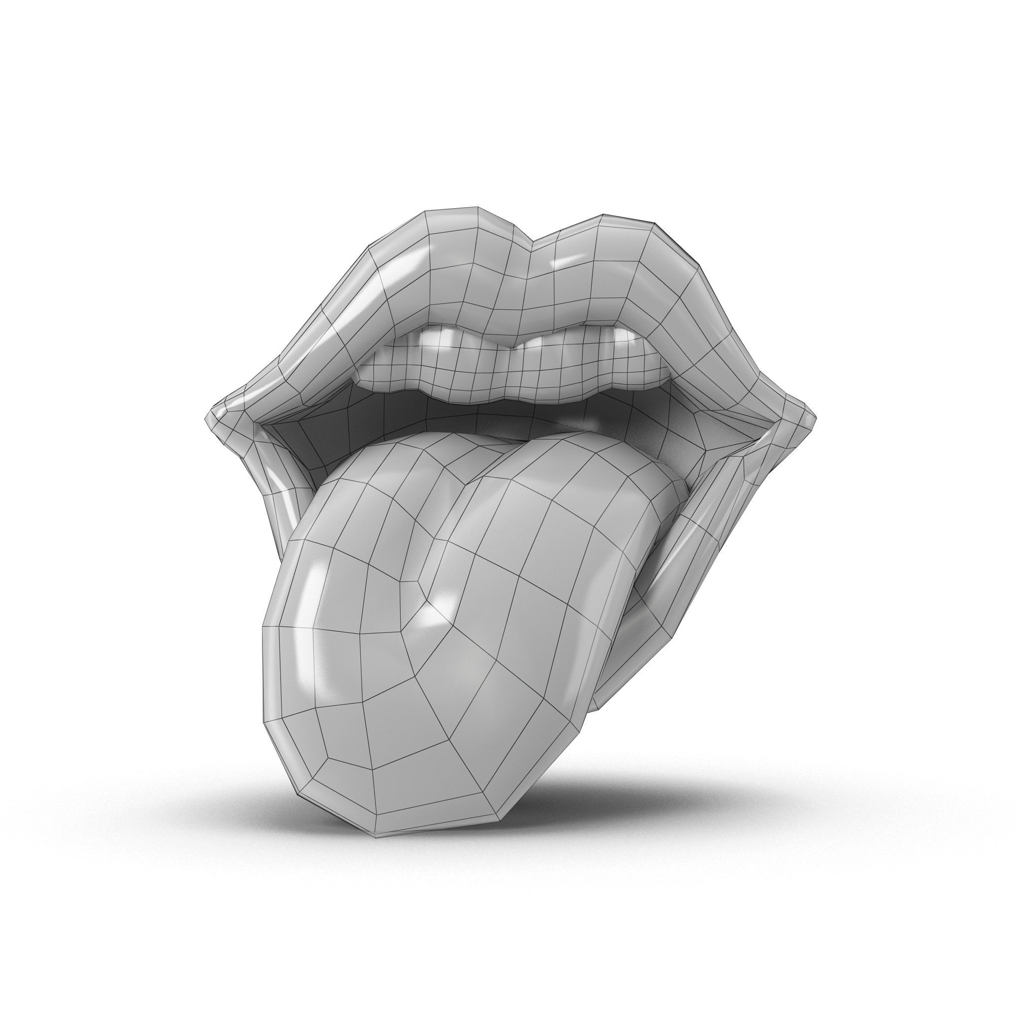 rock lips 3D model_3
