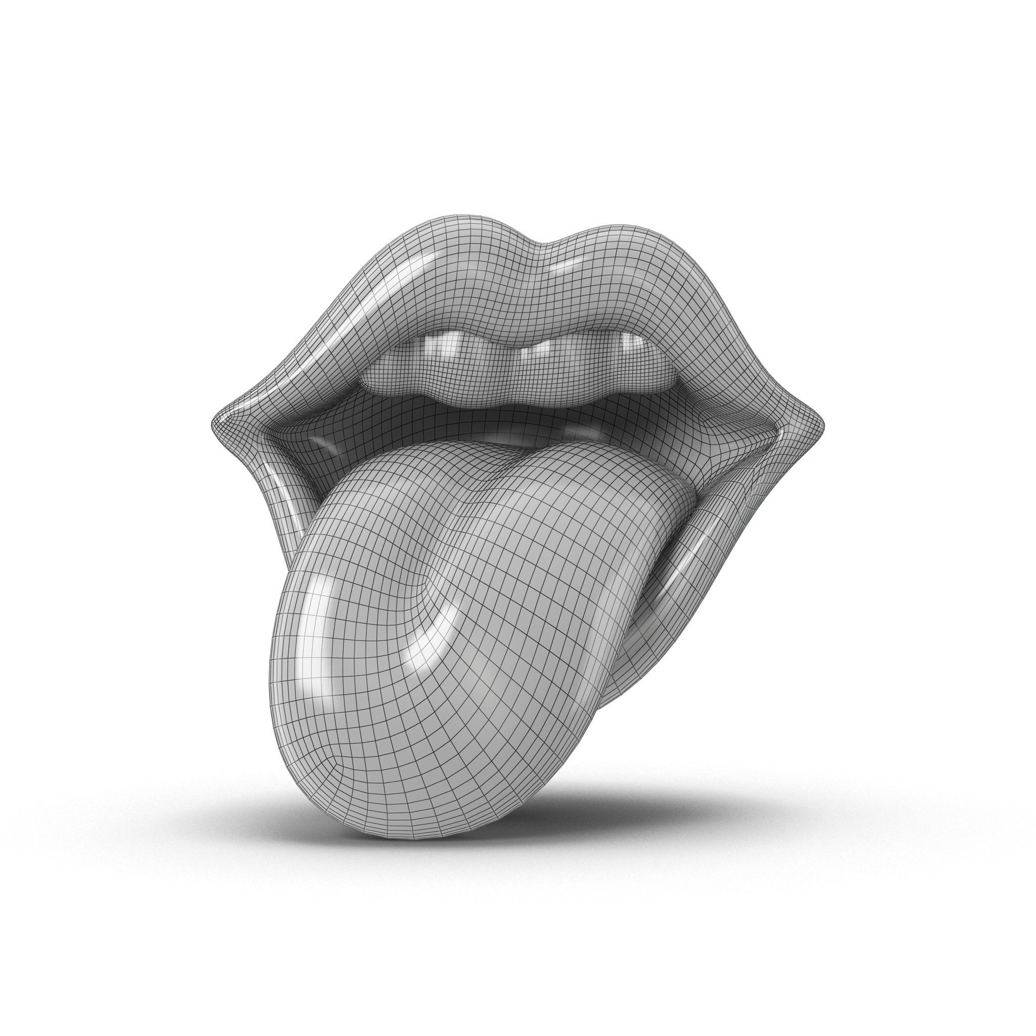 rock lips 3D model_4