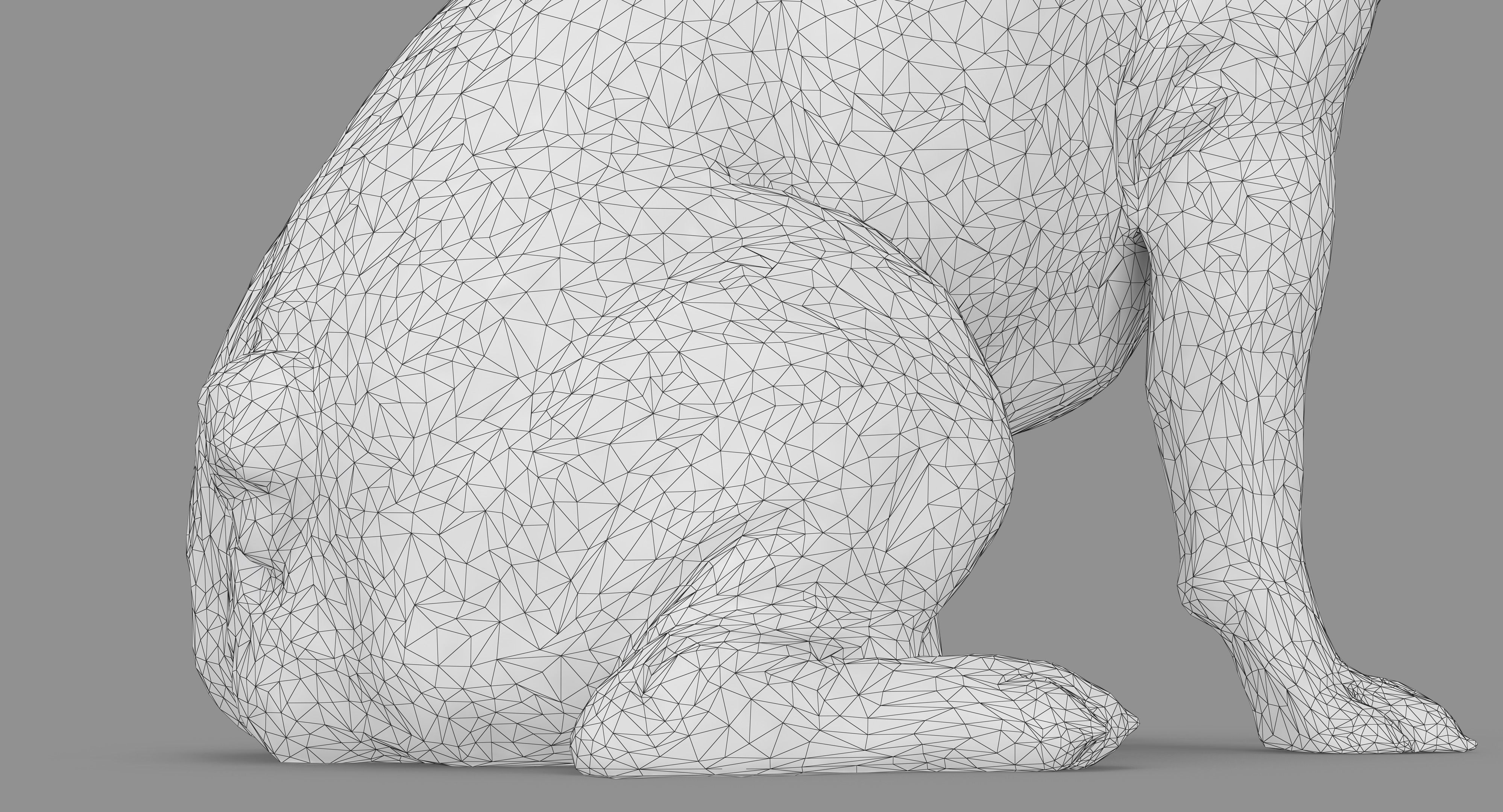 French Bulldog Sitting Low-poly 3D model_30