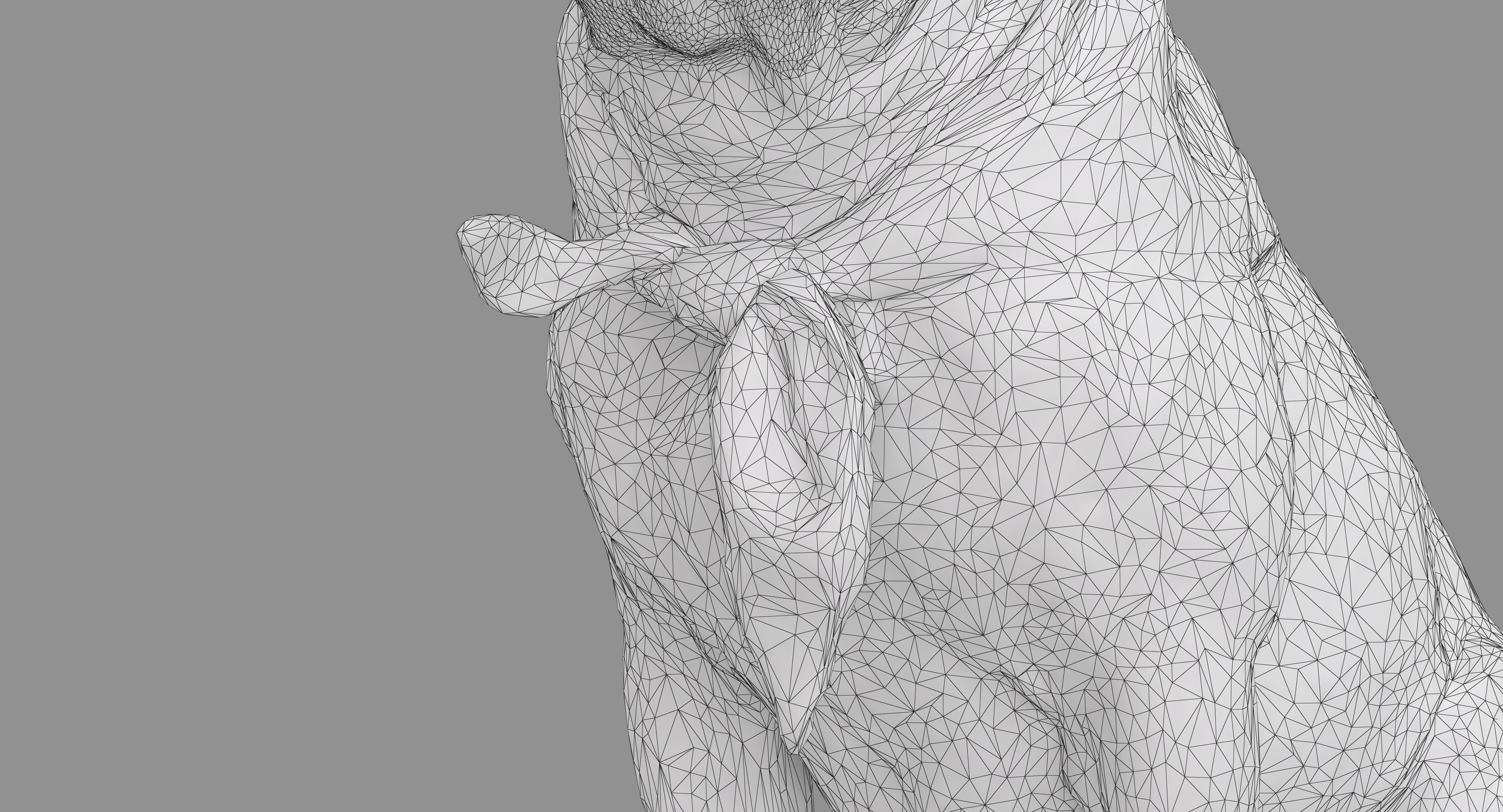 French Bulldog Sitting Low-poly 3D model_12