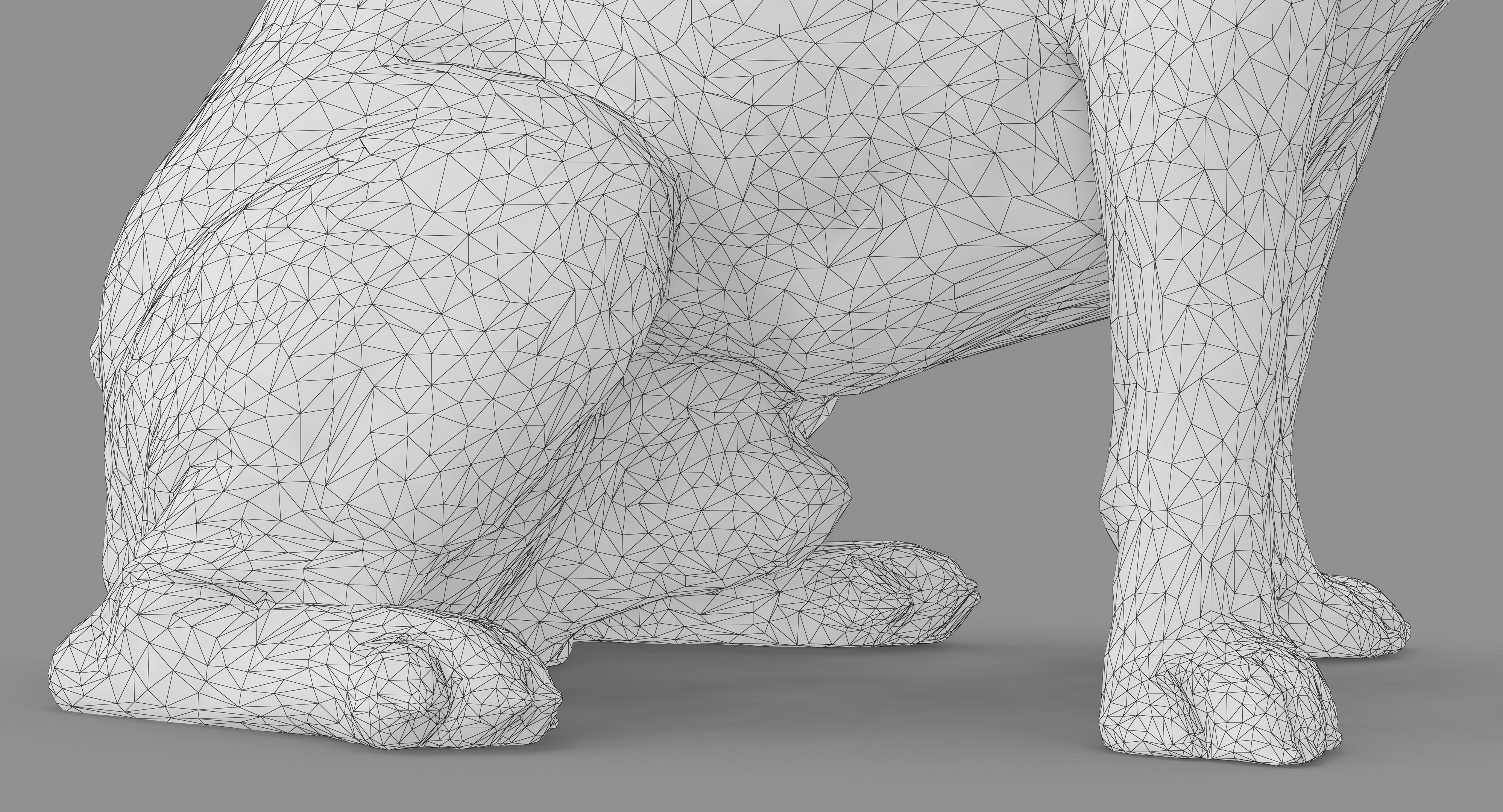 French Bulldog Sitting Low-poly 3D model_24