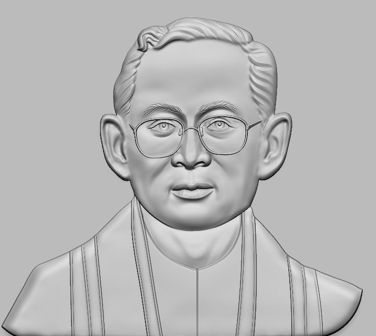 King Bhumibol 3D print model_2