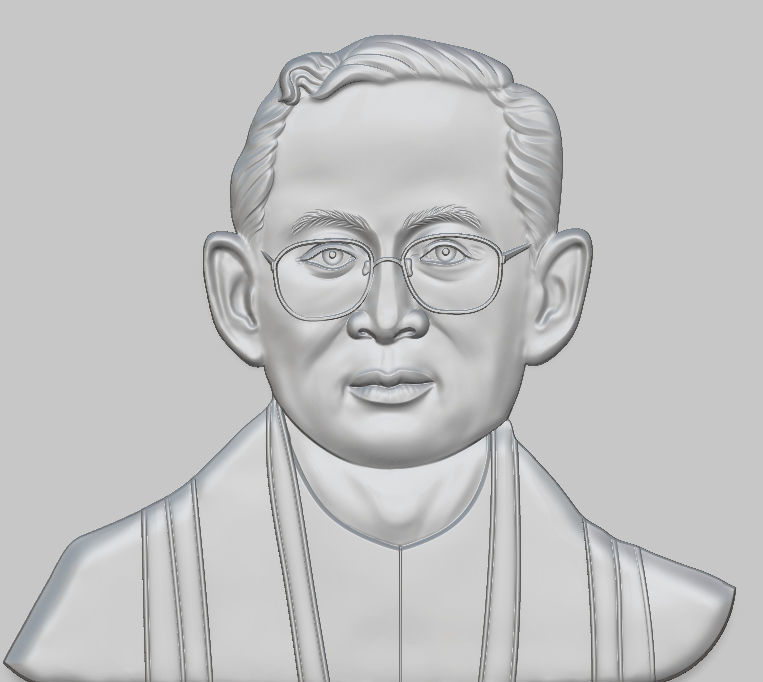 King Bhumibol 3D print model_1
