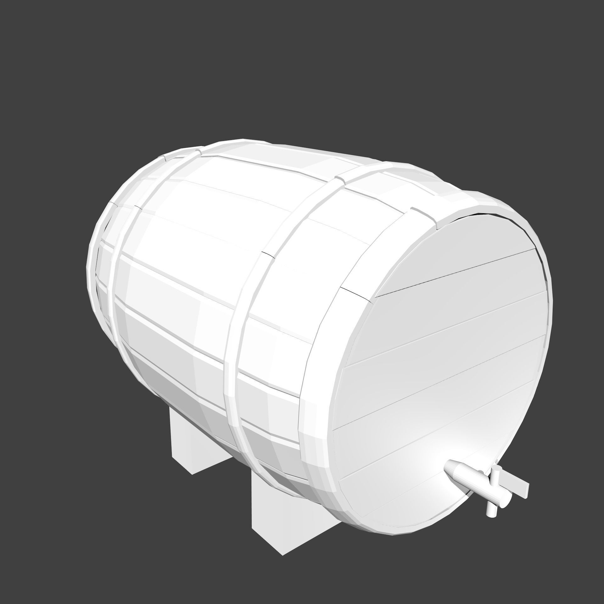 Beer  Barrel 3D model_5
