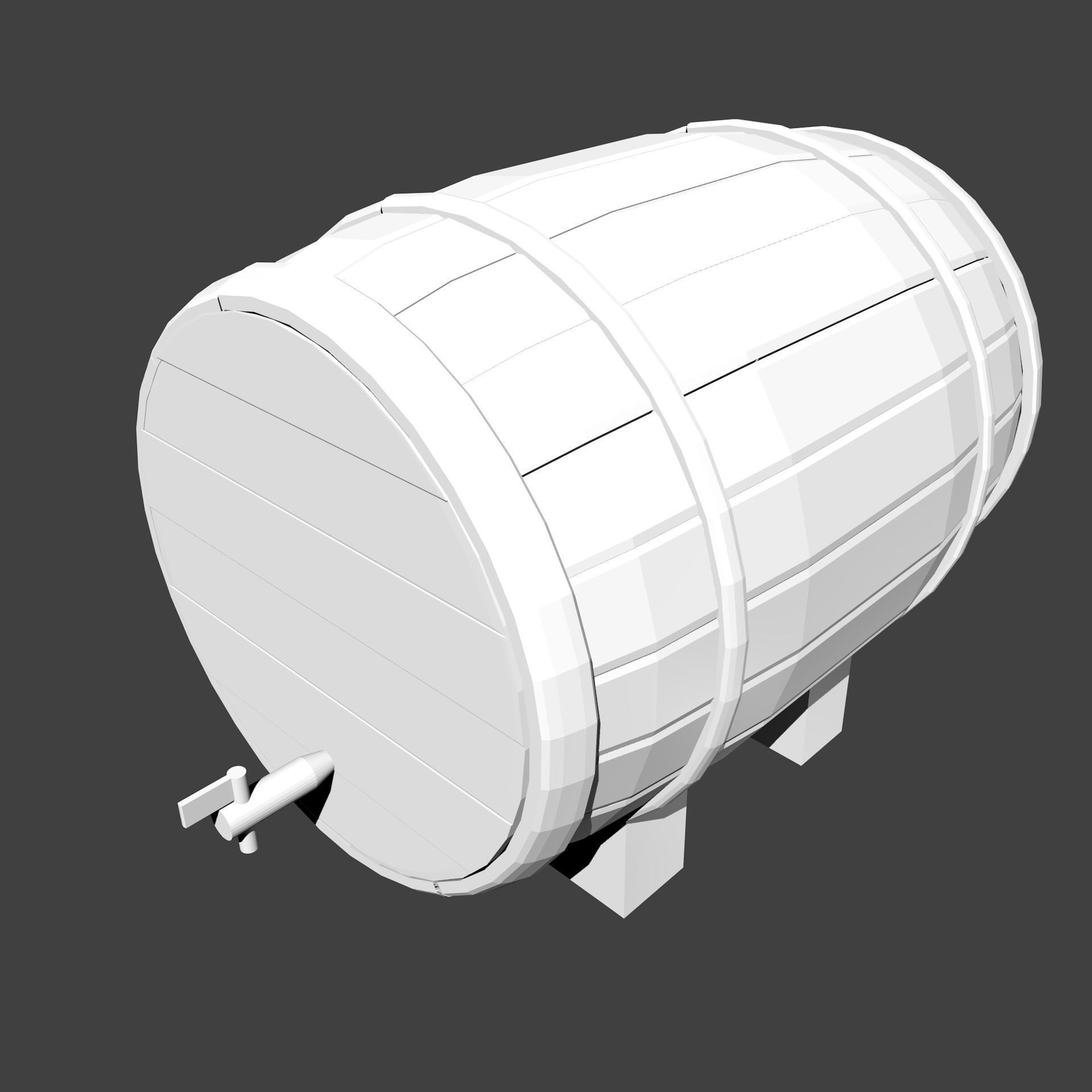 Beer  Barrel 3D model_2
