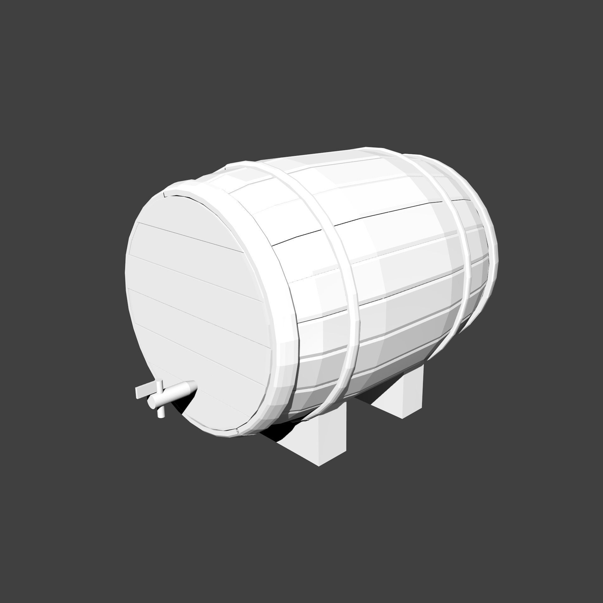 Beer  Barrel 3D model_0
