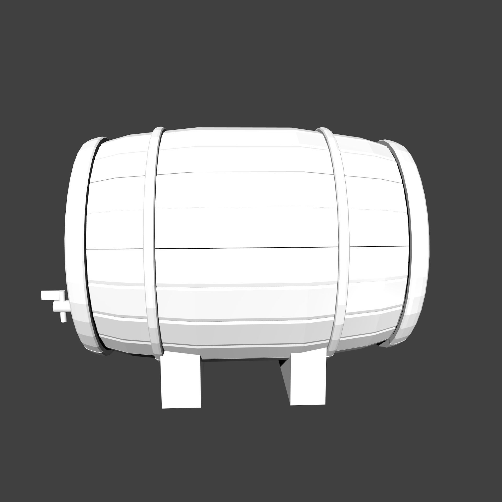 Beer  Barrel 3D model_4