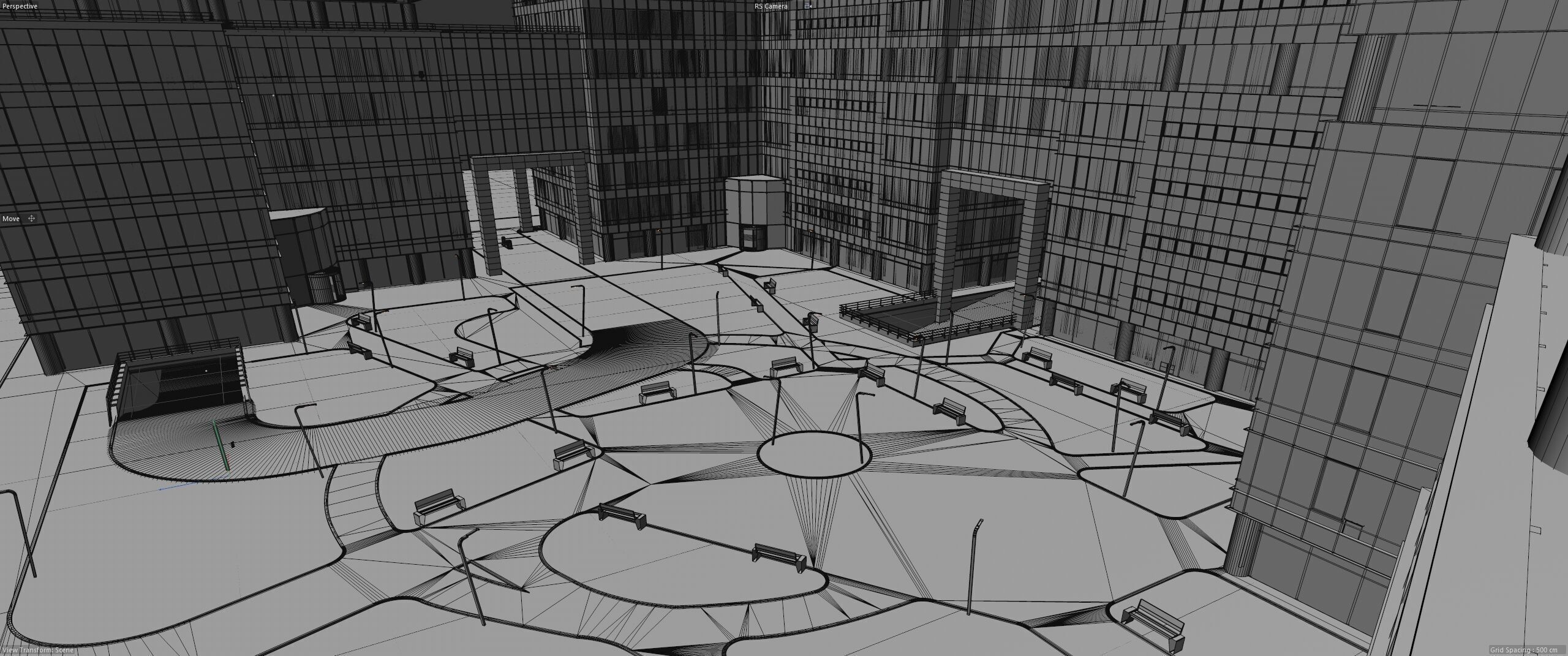 Glass Office Buildings - Modern Business Center 3D model_39