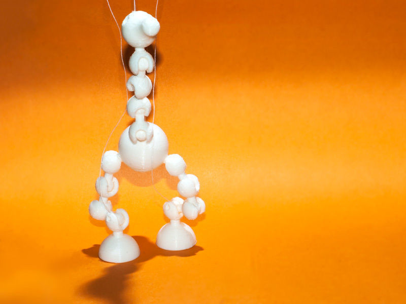 Emu marionette 3D print model_2