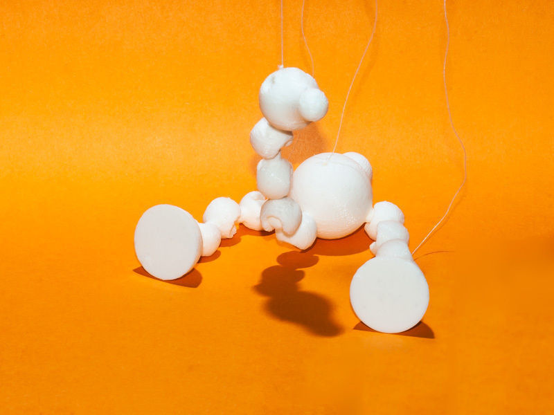Emu marionette 3D print model_3