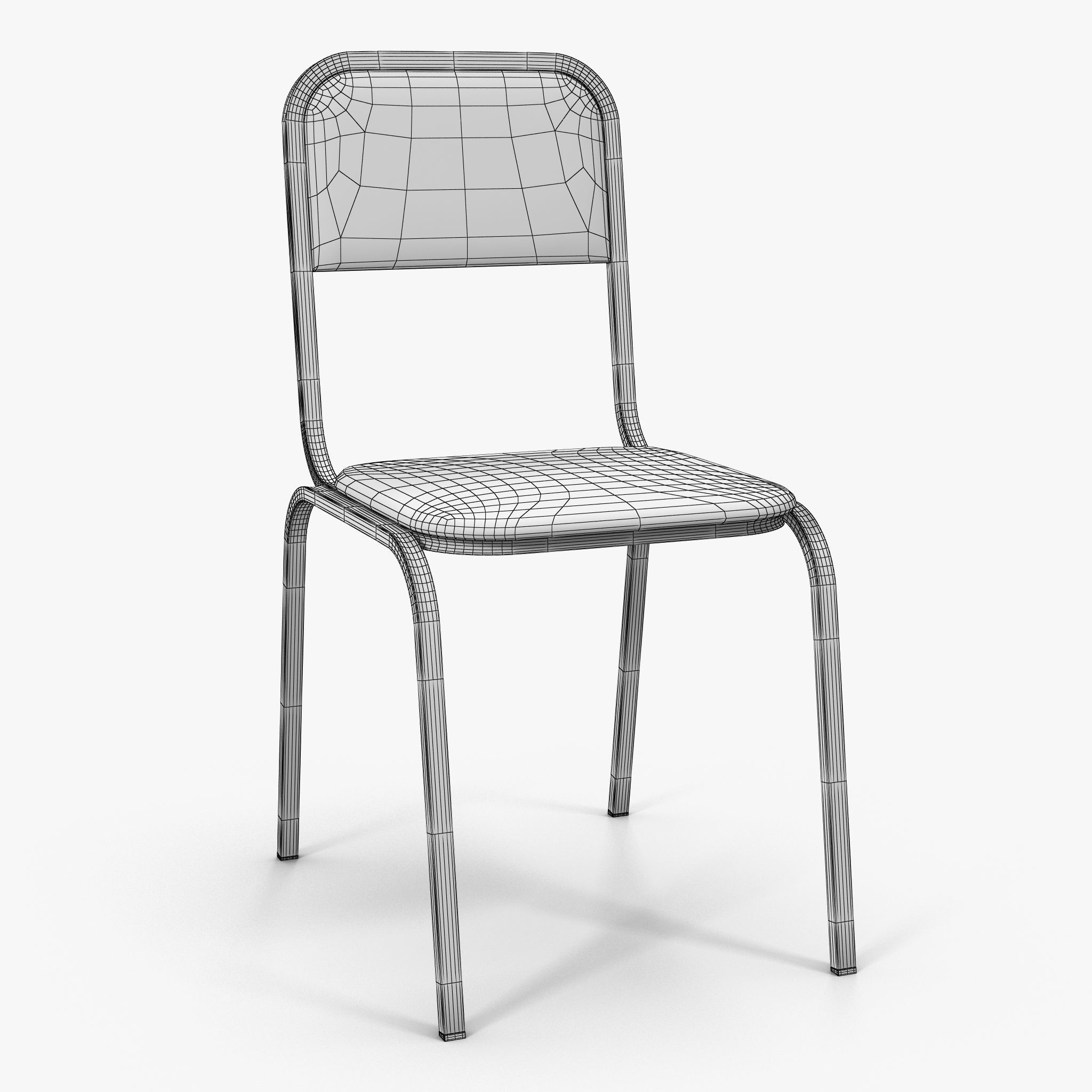 Office Chair Low-poly 3D model_4