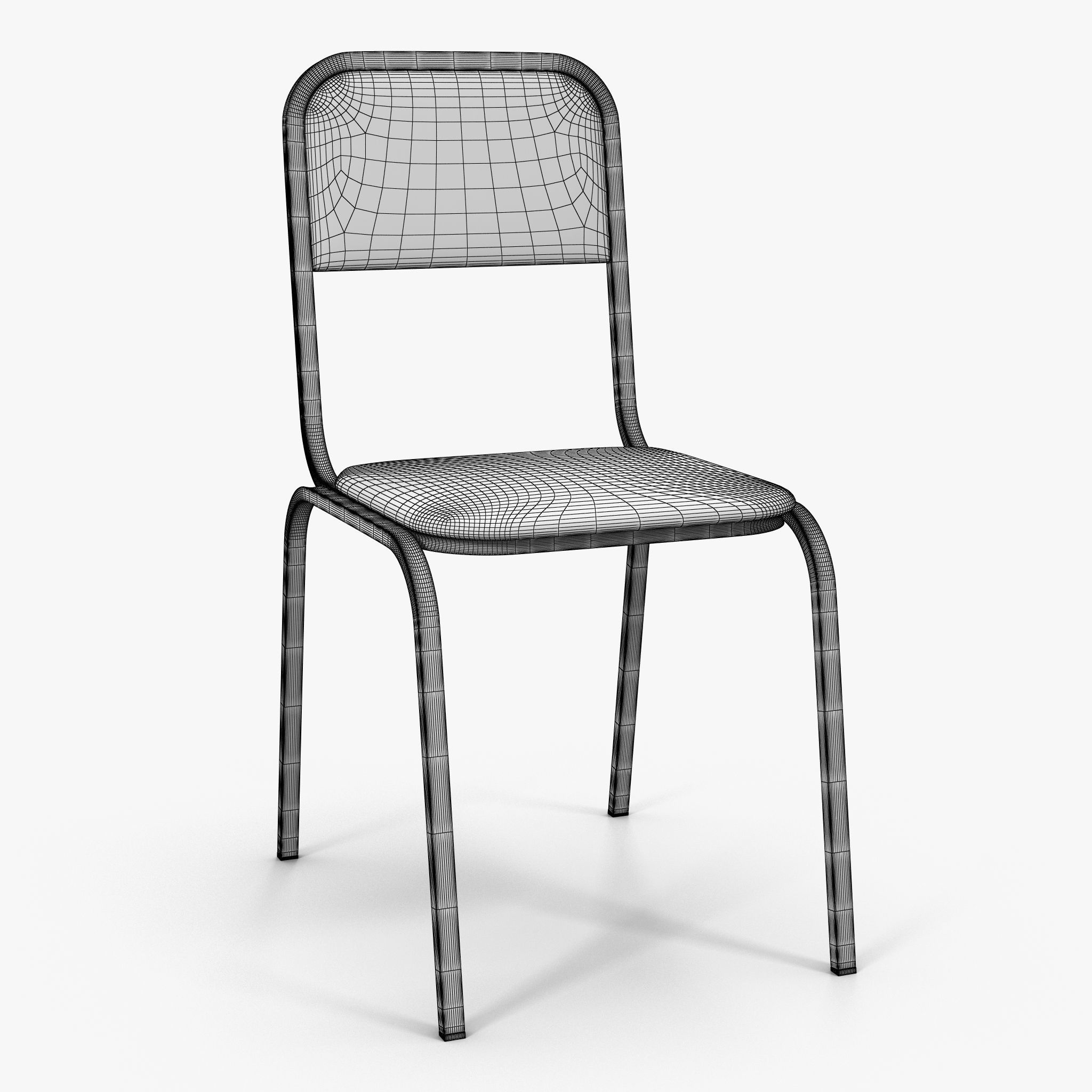 Office Chair Low-poly 3D model_5