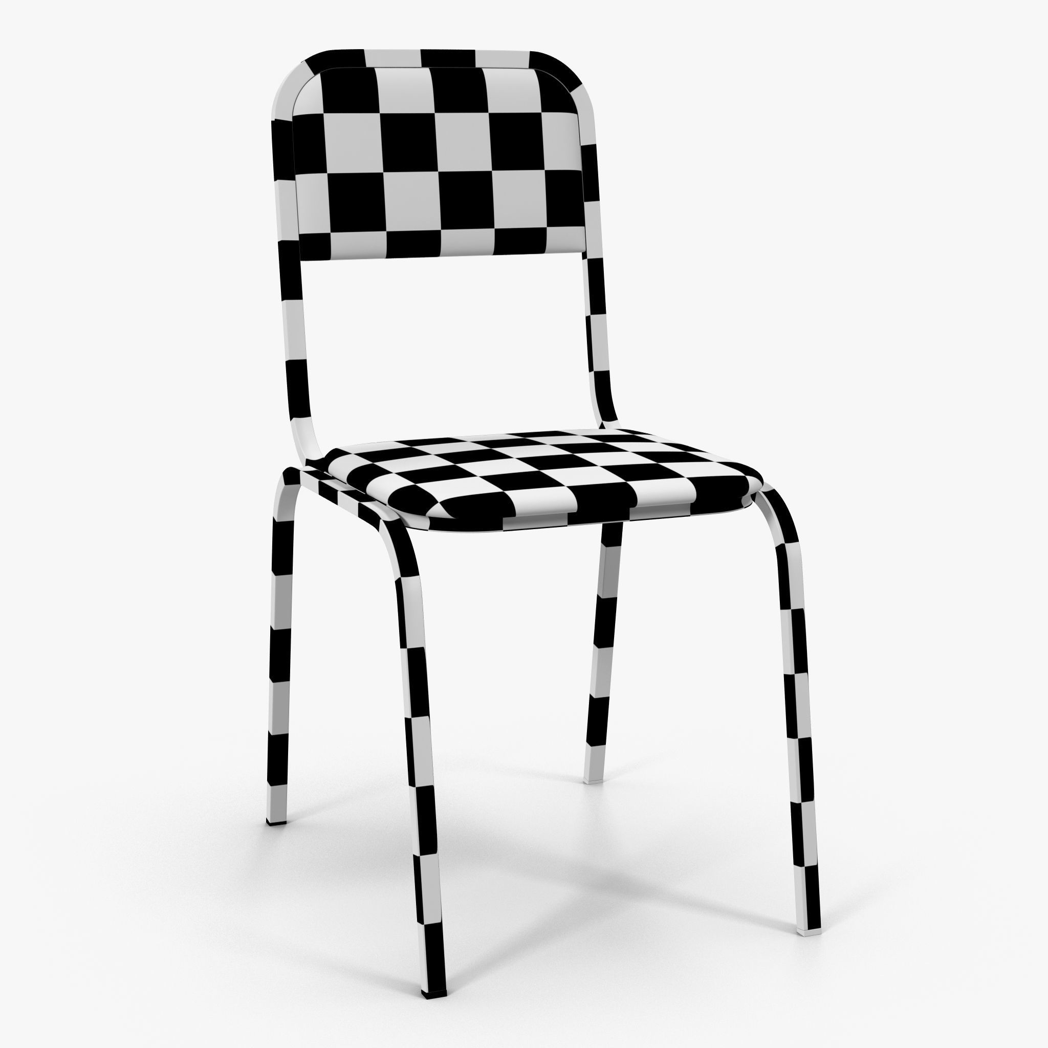 Office Chair Low-poly 3D model_6