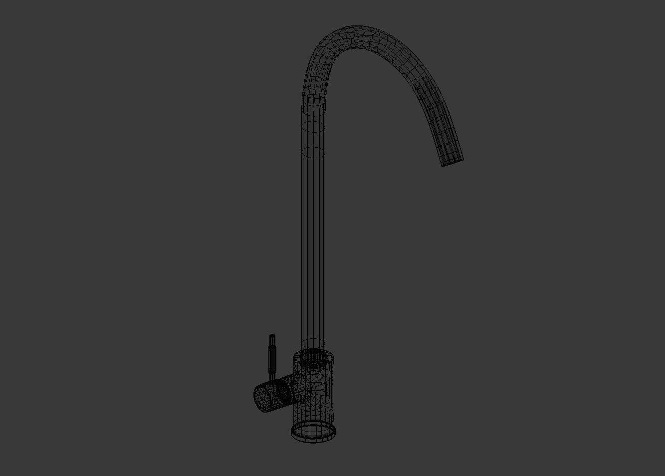 Chrome Mixer Tap 3D model_6