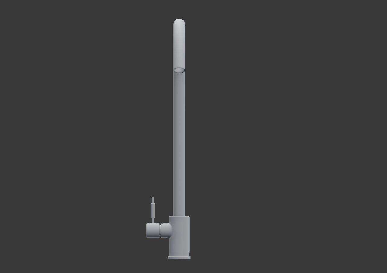 Chrome Mixer Tap 3D model_3