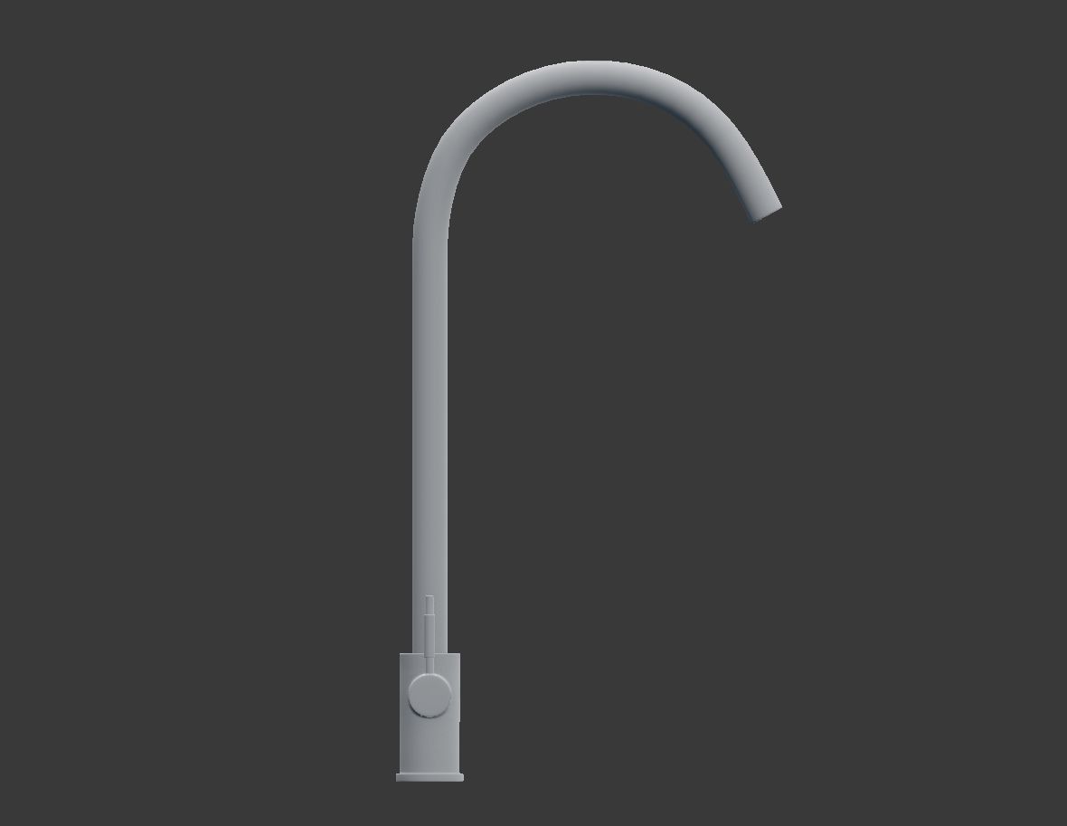 Chrome Mixer Tap 3D model_2